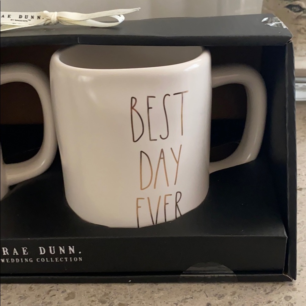 Rae Dunn wedding ceramic mugs. - Picture 4 of 6